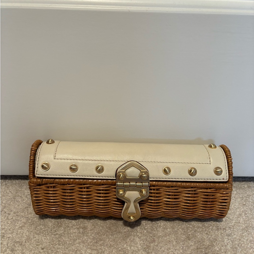 Authentic Michael Kors basket clutch